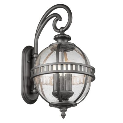 Wrenholt Victorian Style Outdoor Wall Lantern in Grey
