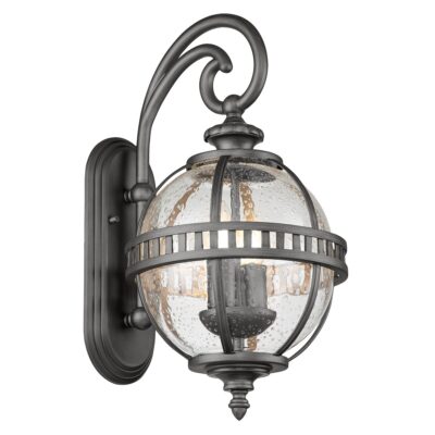 Wrenholt Victorian Style Outdoor Wall Lantern in Grey