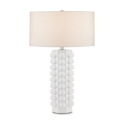 Wrenley Hamptons Scalloped Table Lamp Matte White