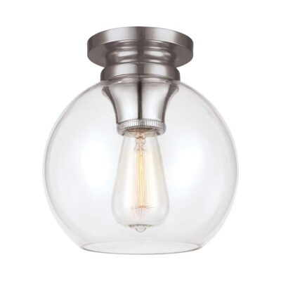 Wrenscott Hamptons Ceiling Flush Light Polished Nickel