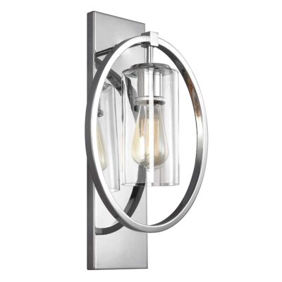 Wrensley Contemporary Ring Wall Light in Polished Chrome