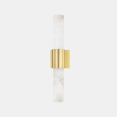 Wrentham Hall Alabaster Wall Light Aged Brass