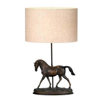 Wychmere Country Horse Table Lamp Bronze Patina