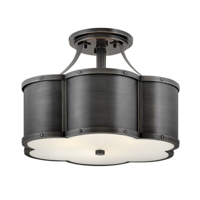 Wynstead Transitional Ceiling Semi-Flush Blackened Brass