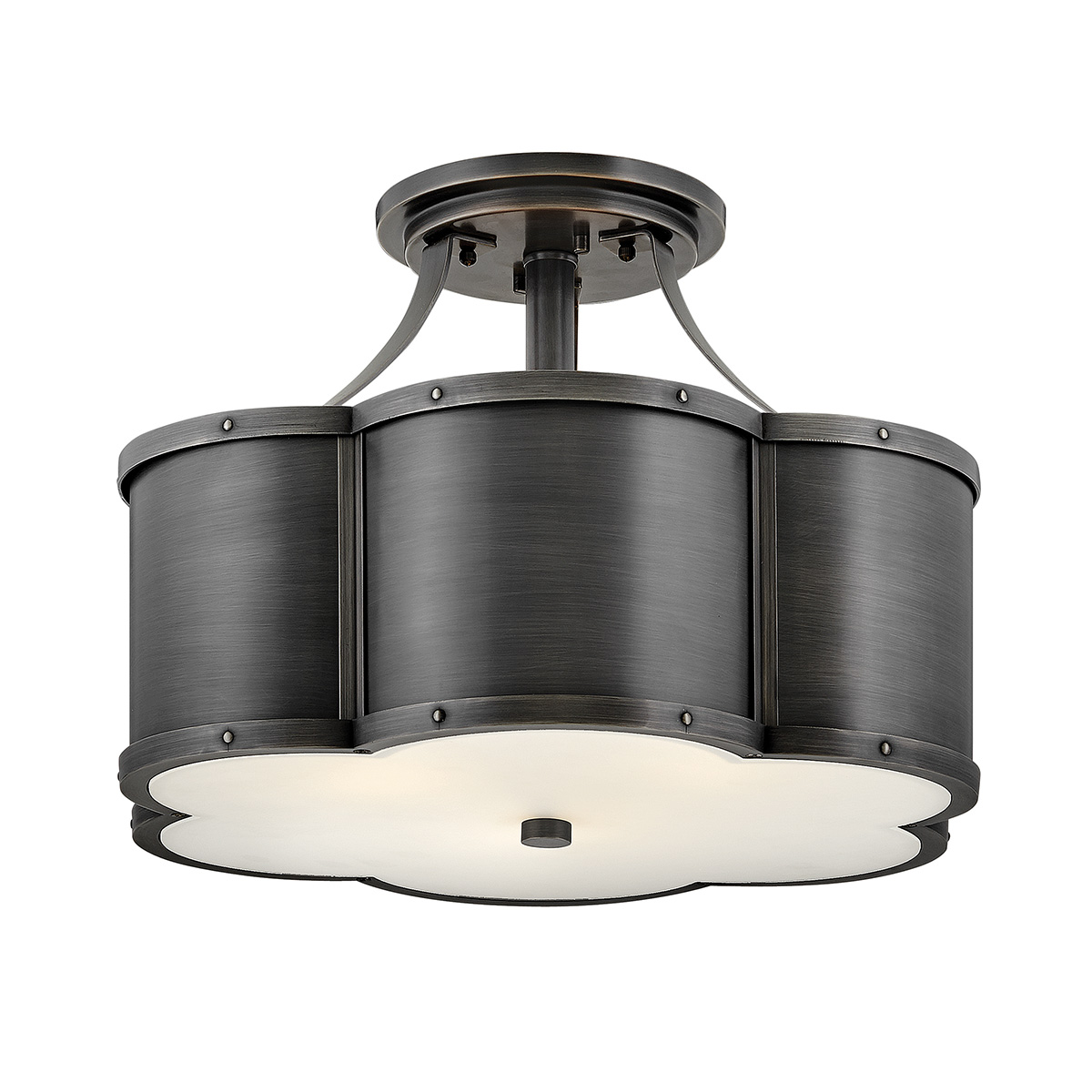 Wynstead Transitional Ceiling Semi-Flush Blackened Brass