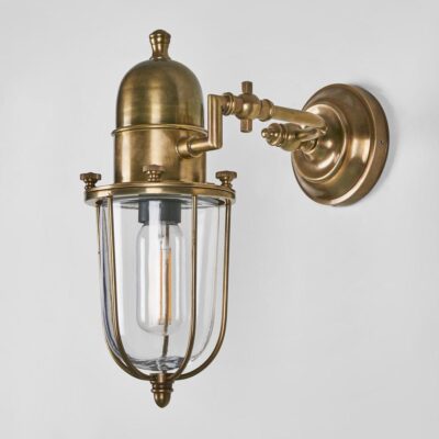 Yarmouth Hamptons Caged Wall Light Antique Brass