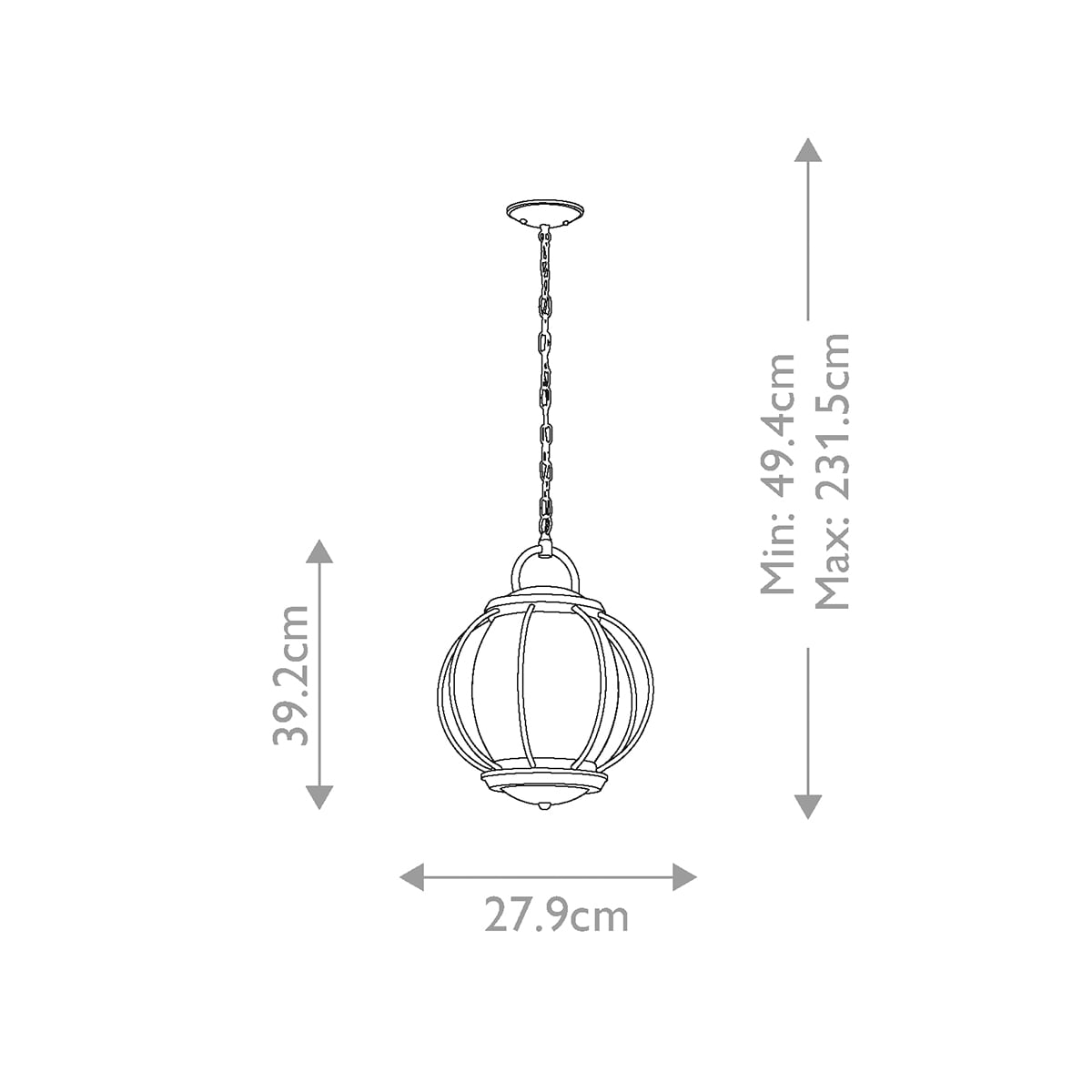 Yarrambat Grove Round Cage Outdoor Pendant Textured Black Yarrambat Grove Round Cage Outdoor Pendant Textured Black
