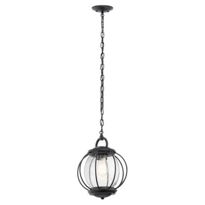 Yarrambat Grove Round Cage Outdoor Pendant Textured Black