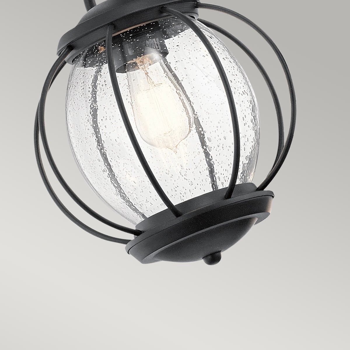 Yarrambat Grove Round Cage Outdoor Pendant Textured Black Yarrambat Grove Round Cage Outdoor Pendant Textured Black — detail view