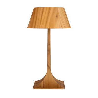 Yesteryear Manor Teak Veneer Table Lamp