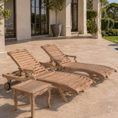 Sun Lounge Pair — Poolside Setting